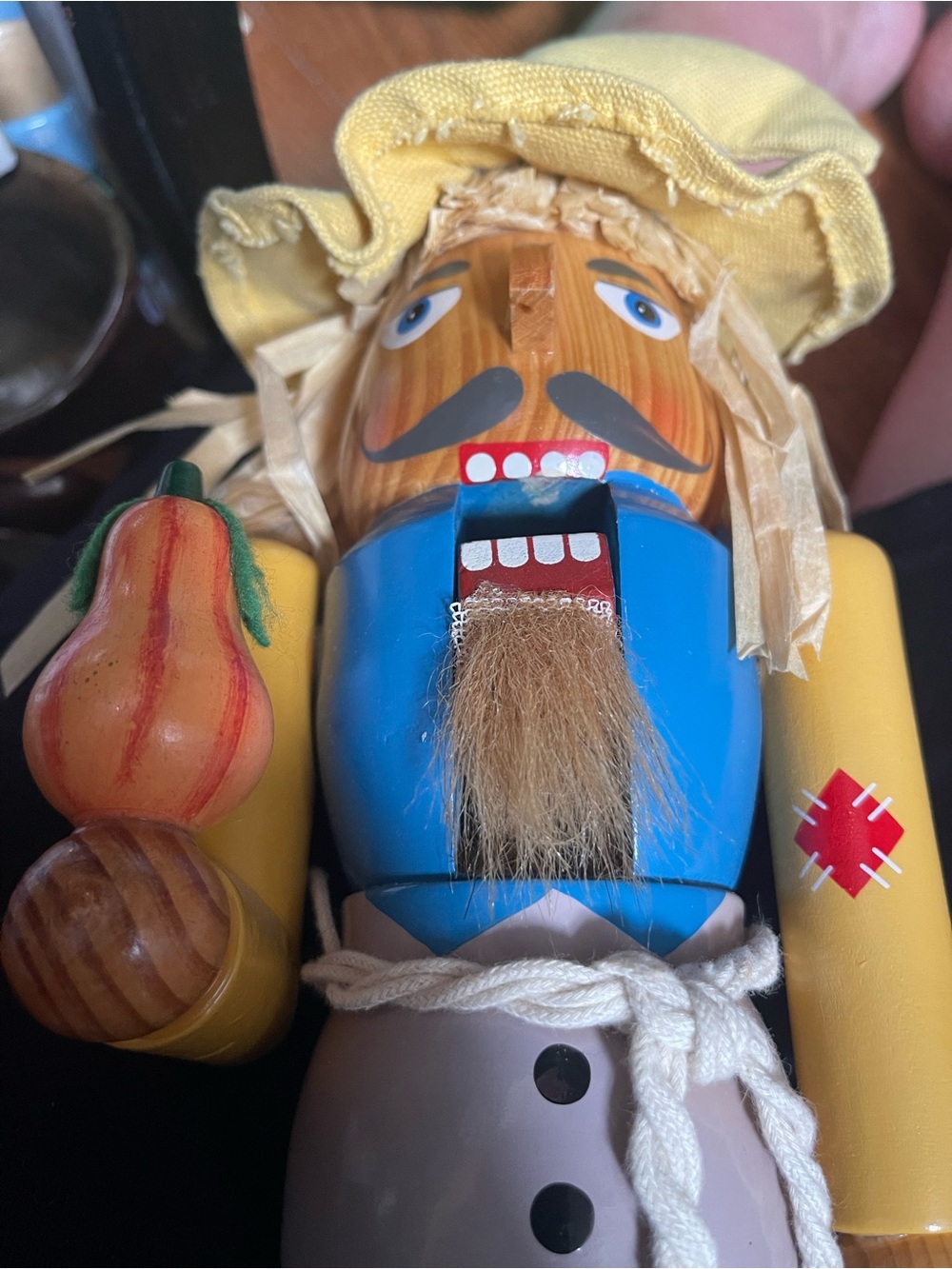 Target Blue & Yellow Nutcracker Doll with Brown Beard